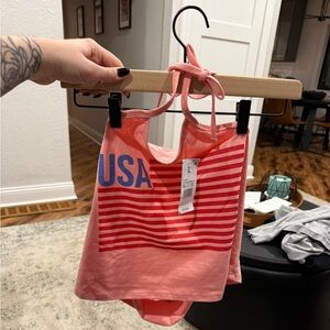 Target USA crop top halter